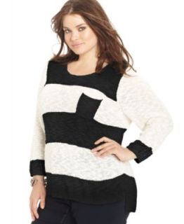 Style&co. Plus Size Dolman Sleeve Ribbed Sweater
