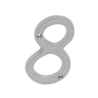 Schlage 4 in. Satin Nickel Classic House Number 8 SC2 3086 619