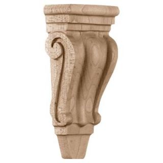 Ekena Millwork 3 in. x 1 3/4 in. x 6 in. Cherry Extra Small Traditional Pilaster Corbel CORPT1CH