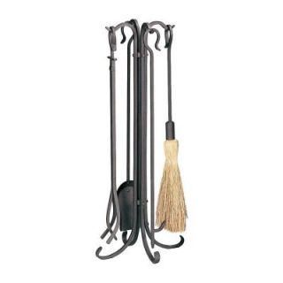 UniFlame Heavy Weight Rustic Bronze 5 Piece Fireplace Tool Set F 1648