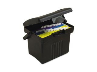 Advantus TLF 2B Companion Portable File Storage Box, Legal/Letter, Plastic, Black