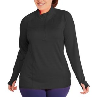 Danskin Now Women's Plus Size 1/4 Zip Lightweight Pullover