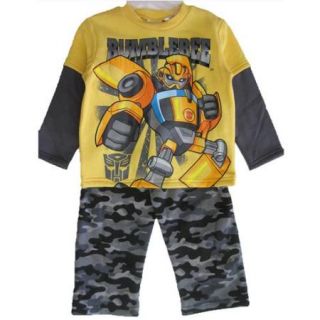 Transformers Little Boys Grey Yellow Printed T shirt 2 Pc Pants Set 3T