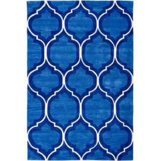 Well Woven Expressions Wallaby Lattice True Blue 3 ft. 6 in. x 5 ft. 6 in. Modern Area Rug EX14 4