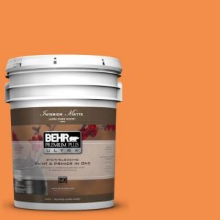 BEHR Premium Plus Ultra 5 gal. #250B 6 Poppy Glow Flat/Matte Interior Paint 175305