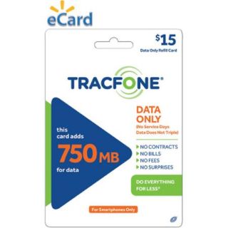 TracFone 750MB Data $15 