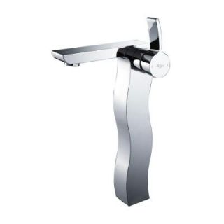 KRAUS Sonus Single Hole Single Handle Mid Arc Vessel Bathroom Faucet in Chrome KEF 14600CH