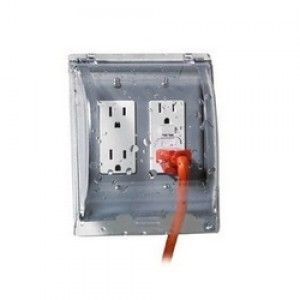 Intermatic WP1220C Electrical Box, Flexi Guard In Use Weatherproof Receptacle Cover   2 Gang