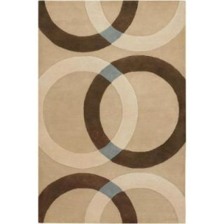 Chandra Bense Cream/Beige/Brown/Blue 5 ft. x 7 ft. 6 in. Indoor Area Rug BEN3022 576