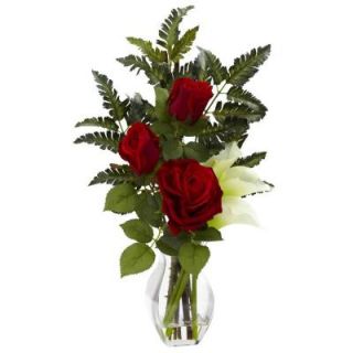 Nearly Natural Rose and Calla with Vase Arrangement in Cream 1306 CR