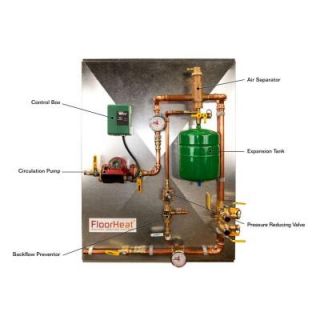 FloorHeat 1 Zone Preassembled Radiant Heat Distribution/Control Panel System DP001