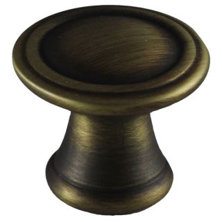 GlideRite 1.25 inch Antique Brass Round Deco Cabinet Knobs (Case of 25