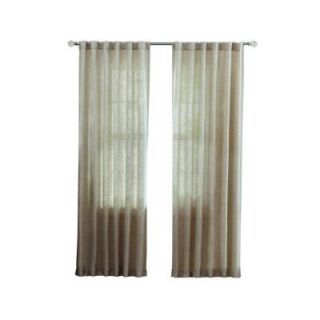 Home Decorators Collection Taupe Faux Linen Back Tab Curtain 1623924