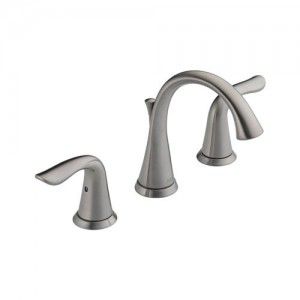 Delta 3538 SSMPU DST Lahara Two Handle Widespread Lavatory Faucet   Stainless Steel