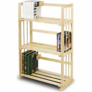 Furinno FNCL 33001 Pine Solid Wood 3 Tier Bookshelf