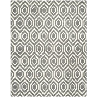 Safavieh Handmade Moroccan Chatham Geometric pattern Dark Gray/ Ivory
