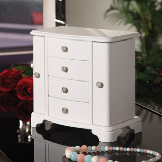 Sally Pure White 2 Door Jewelry Box   Shopping   Great Deals