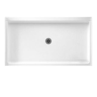 Swan 34 in. x 60 in. Solid Surface Single Threshold Shower Floor in White SF03460MD.010