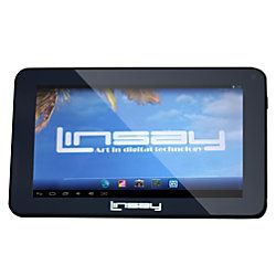 LINSAY 7 Quad Core Dual Cam Tablet 8GB Black F 7HD4Core