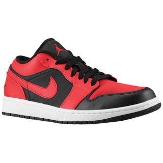 Jordan AJ 1 Low   Mens   Basketball   Shoes   Black/Gym Red/Wolf Grey/White