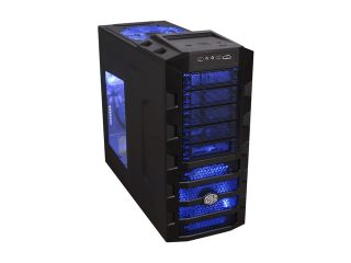 COOLER MASTER HAF 922 BLUE RC 922M KWN2 GP Black ATX Mid Tower Computer Case with Side window