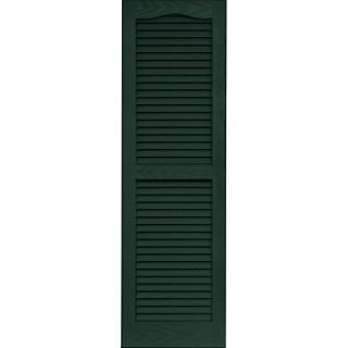 Vantage 2 Pack Midnight Green Louvered Vinyl Exterior Shutters (Common 14 in x 47 in; Actual 13.875 in x 46.6875 in)