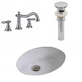 American Imaginations Oval Undermount Sink with Overflow