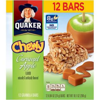 Quaker Chewy Caramel Apple Granola Bars, 0.84 oz, 12 ct
