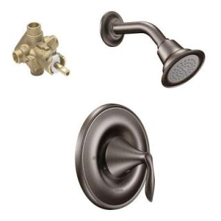 MOEN Eva Posi Temp Single Handle 1 Spray Shower Faucet with Eco Performance Showerhead in Oil Rubbed Bronze (Valve Included) T2132EPORB 2520