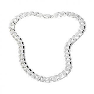 Men's Sterling Silver 20" Curb Link Necklace   7773299