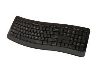 Microsoft 3TJ 00001 Black 104 Normal Keys USB Wired Ergonomic Comfort Curve keyboard 3000