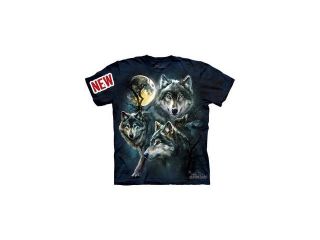 Moon Wolves Collage Adult T Shirt by The Mountain   10 3309