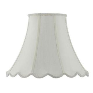 CAL Lighting 16 in. Egg Shell Vertical Piped Scallop Bell Shade SH 8105/16 EG