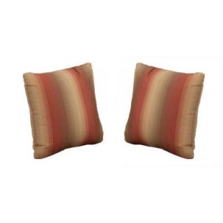 Hampton Bay Beverly Red Outdoor Throw Pillow (2 Pack) 89 23304