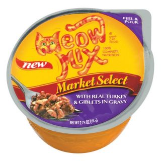 Del Monte Foods   Pet Food Market Select Real Turkey Meow Mix Wet Cat Food   24 Packages   Cat Food & Treats