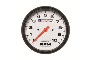 AutoMeter 5898 00407   Range 0   10,000 RPM (GMP Logo) White 5"   In Dash Mount Tachometer   Gauges