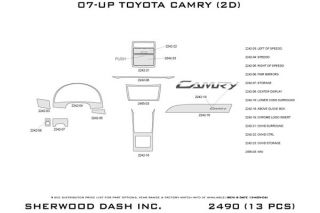2007 2011 Toyota Camry Wood Dash Kits   Sherwood Innovations 2490 R   Sherwood Innovations Dash Kits