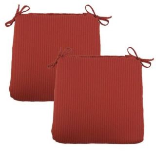 Hampton Bay Chili Solid Outdoor Chair Cushion (2 Pack) 7348 02002600