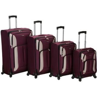 Rockland Luggage Quad 4 Piece Spinner Luggage Set