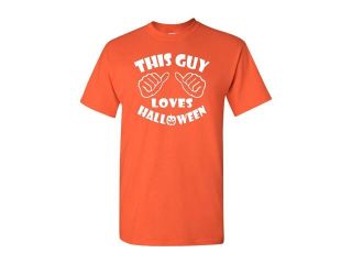 This Guy Loves Halloween Adult T Shirt Tee