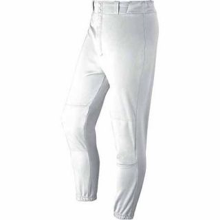 Wilson Youth Baseball Zipper Pants with Elastic Waistband and Belt Loops, White