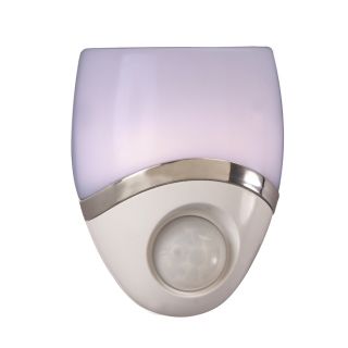 AmerTac White LED Night Light with Motion Sensor and Auto On/Off