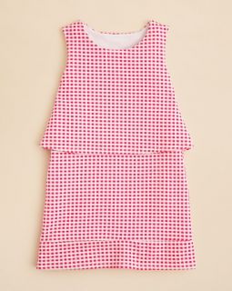 AQUA Girls' Square Print Overlay Dress   Sizes 4 6X