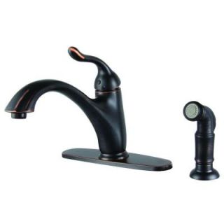 Yosemite Home Decor Single Handle Standard Kitchen Faucet with Side Sprayer in Oil Rubbed Bronze YPH5A258 ORB
