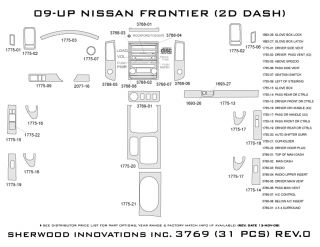 2009 2012 Nissan Frontier Wood Dash Kits   Sherwood Innovations 3769 N50   Sherwood Innovations Dash Kits