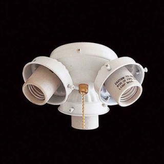 Minka Aire Three Bulb Universal Ceiling Fan Light Kit in White