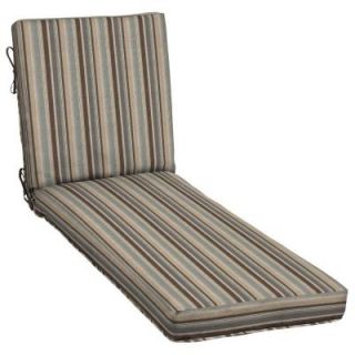 Hampton Bay Seaside Stripe Quick Dry Outdoor Chaise Cushion FE11215A 9D2