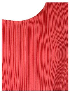 Chesca Coral Cap Sleeve Crush Pleat Dress Coral