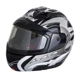 Raider X Large Adult Silver Modular Snowmobile Helmet 26 999S XL