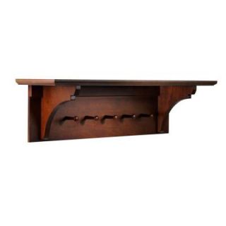 Martha Stewart Living Solutions 39.25 in. Sequoia Single Entryway Shelf with Hooks 1036100960